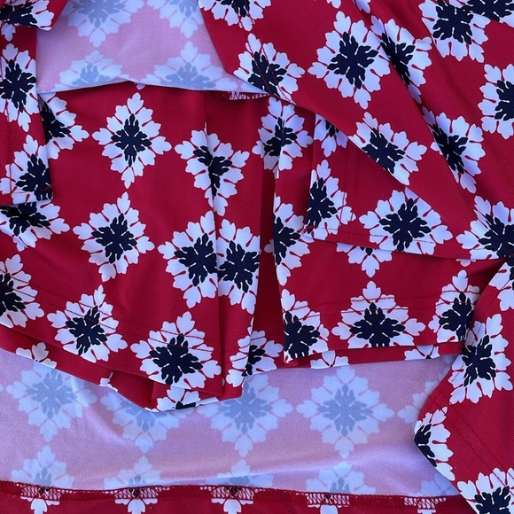 GOLFTINI Serendipity Golf Performance Skort Grosgrain Pocket Trim Large Red - Picture 5 of 5